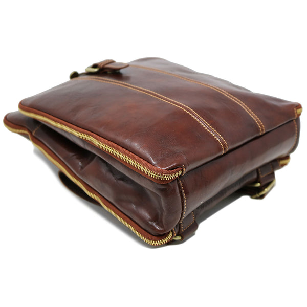 Floto Venezia Knapsack VECCHIO BROWN Floto Venezia Italian Leather Knapsack Backpack main image 2
